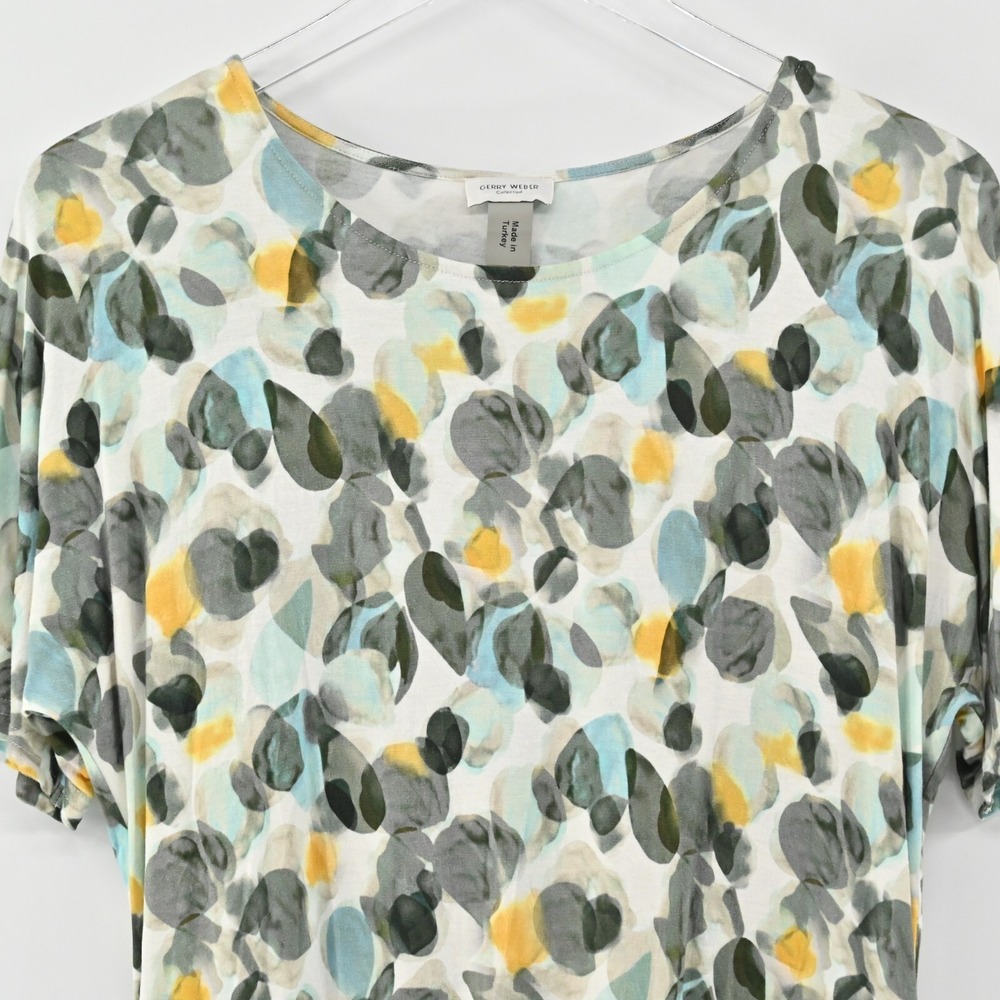Gerry‎ Weber Green Top Womens Size 6 Abstract Print Lightweight Comfy Matrure - Picture 8 of 11